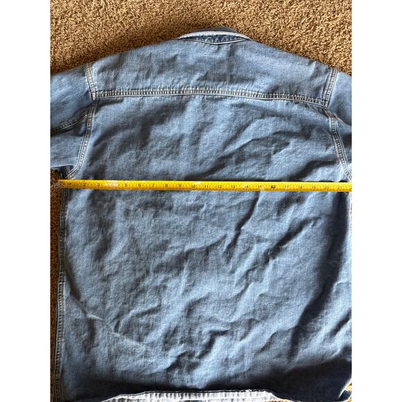 Vintage Classic Buffalo de France Heavyweight M Denim Button Up Work Shirt - Picture 7 of 9